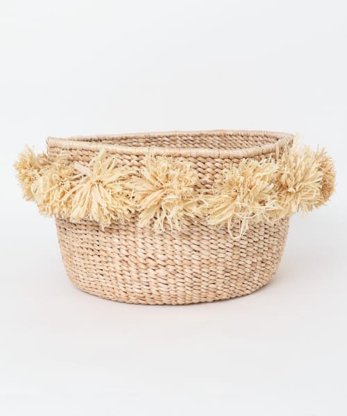 Indego Africa　Natural Pom Basket