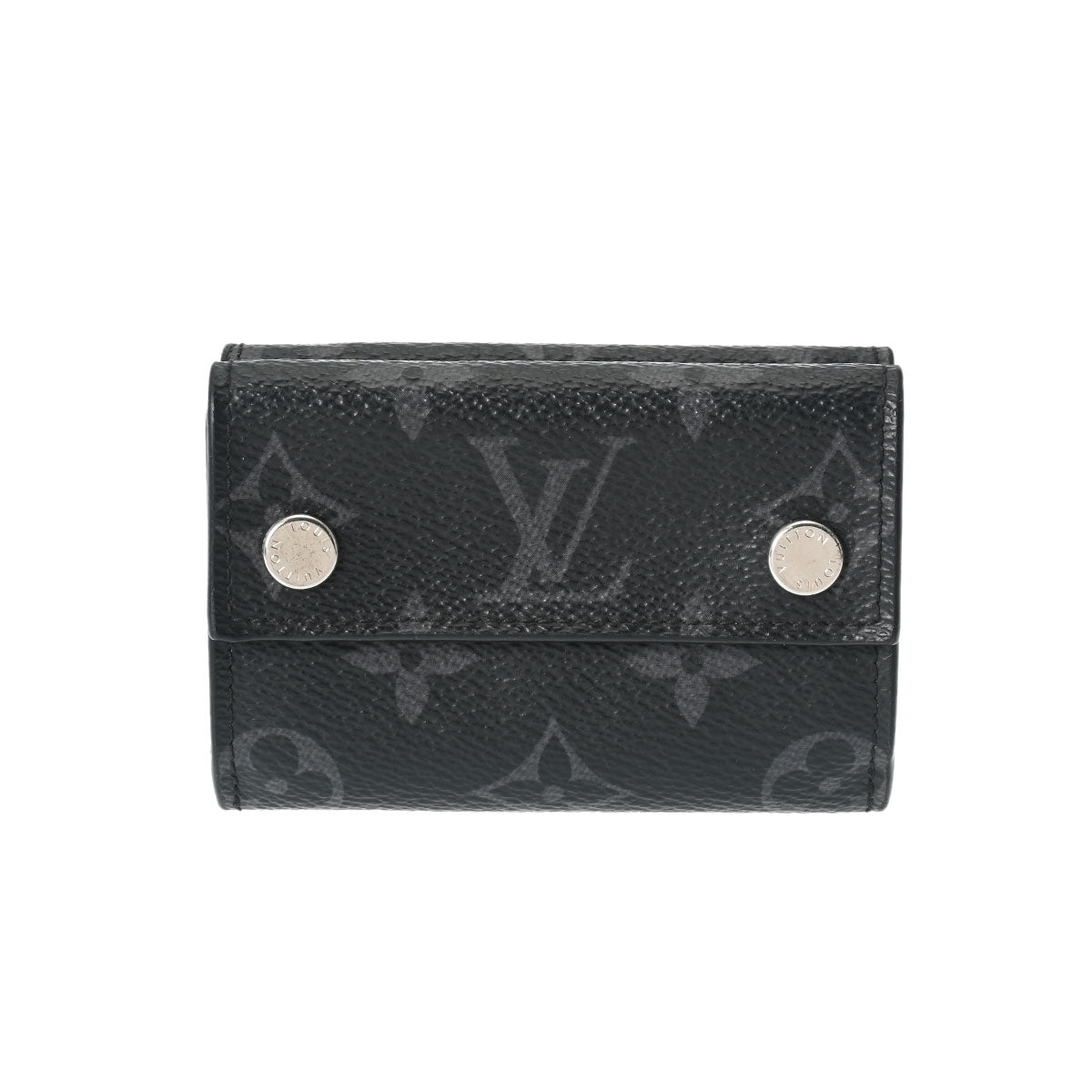 LOUIS VUITTON ルイヴィトン モノグラムエクリプス ディスカバリー コンパクトウォレット ブラック/グレー M67630 メンズ モノグラムエクリプス 三つ折り財布 ABランク 中古 