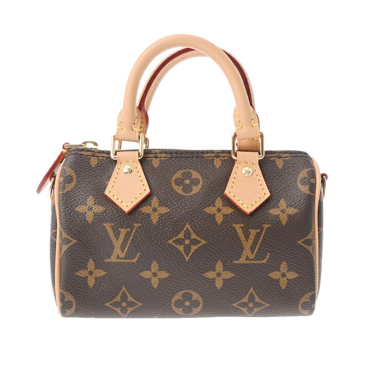 LOUIS VUITTON ルイヴィトン モノグラム ナノスピーディ ブラウン M81085 レディース モノグラムキャンバス ショルダーバッグ 未使用 