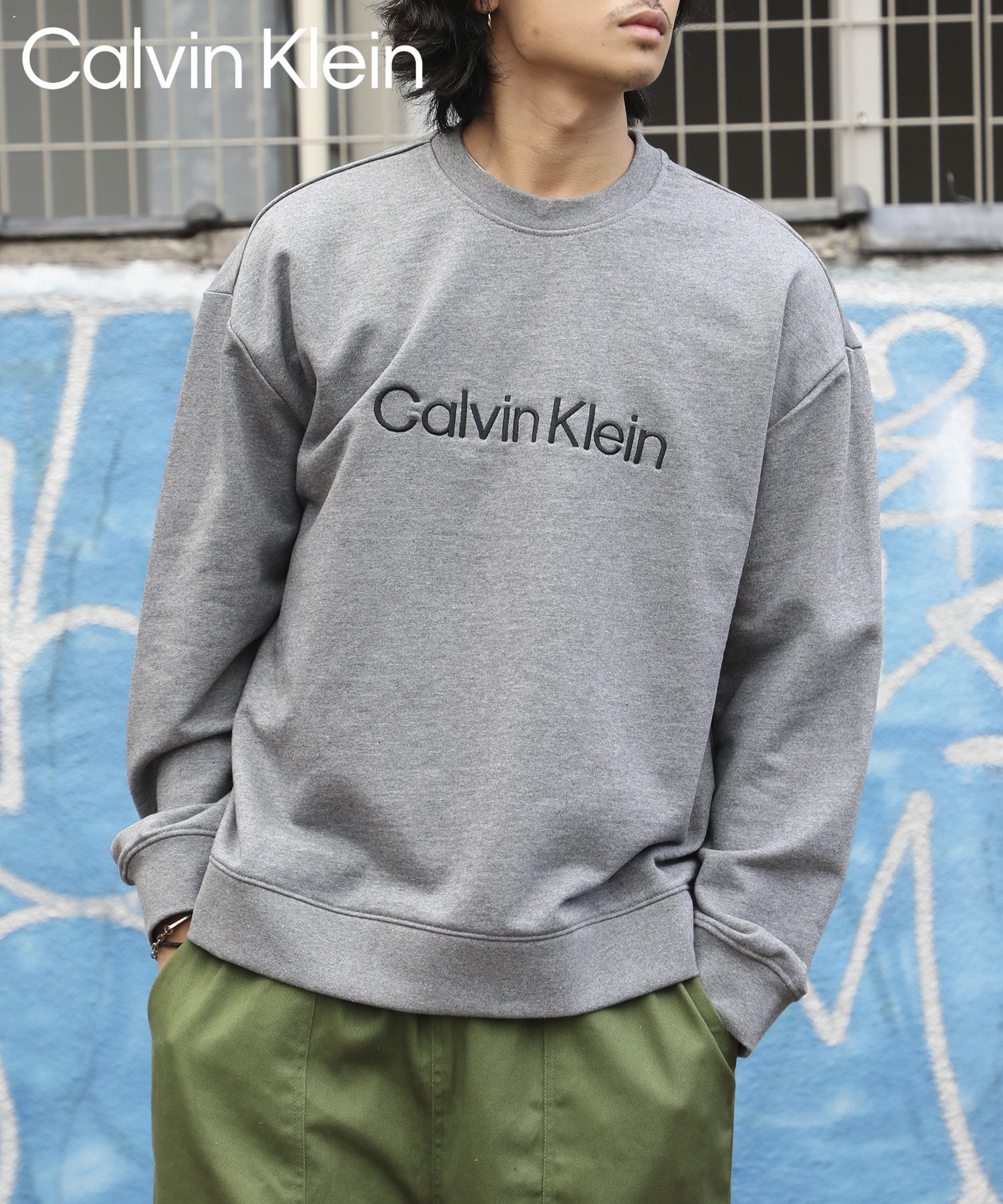 カルバンクライン/【Calvin Klein / カルバンクライン】ロゴ刺繍 スウェット クルーネ･･･