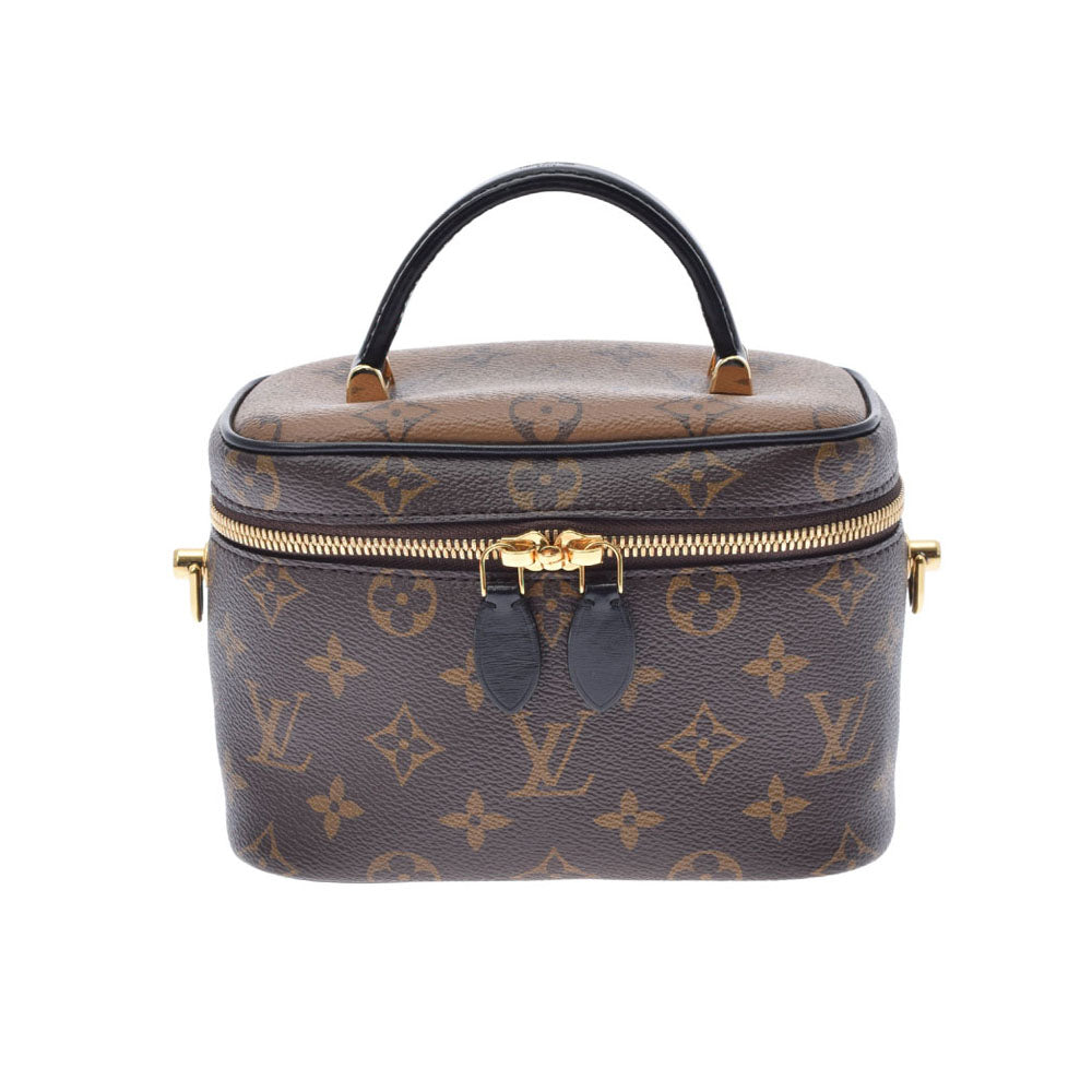 LOUIS VUITTON ルイヴィトン モノグラム リバース ヴァニティNV PM ブラウン M45165 レディース モノグラム・リバース キャンバス ハンドバッグ Aランク 中古 