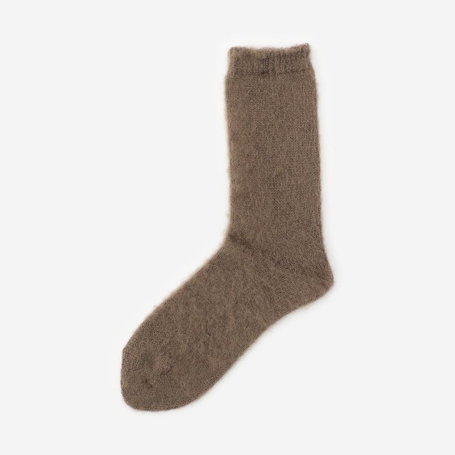 eauk FLUFFY SOCKS Brown