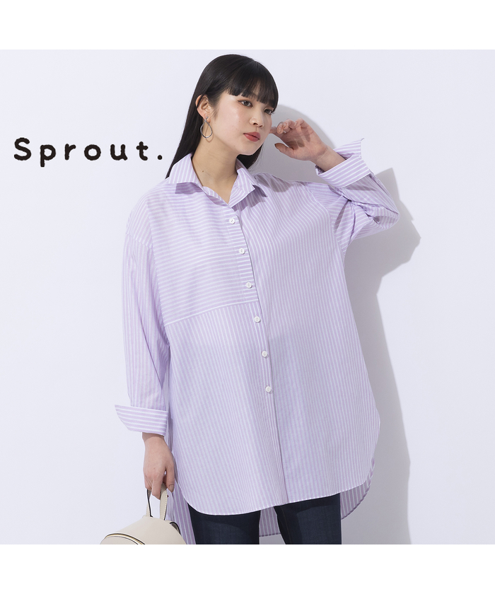 リリアンビューティ/【Sprout.】トルコ製素材　あきはストライプブラウス