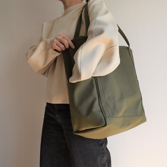 WIDE TOTE BAG （オリーブ/カーキ）