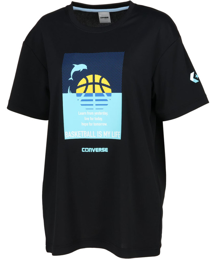 CONVERSE/CONVERSE コンバース バスケット ガールズプリントTシャツ 半袖 吸汗速･･･