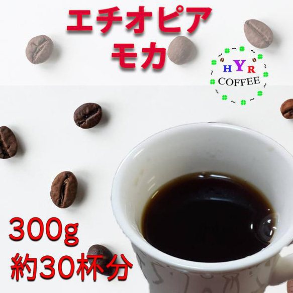 自家焙煎 エチオピア モカ 300g 送料無料 豆/粉