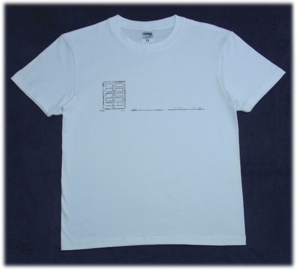 ＜ドア＞　-手でペイントされたシンプルなＴシャツ「受注生産」Unisex