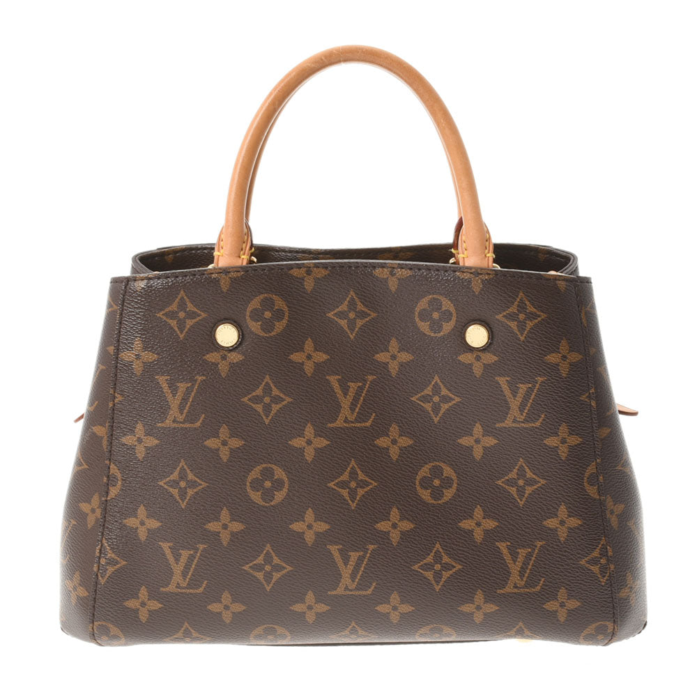 LOUIS VUITTON ルイヴィトン モノグラム モンテーニュBB ブラウン M41055 レディース モノグラムキャンバス 2WAYバッグ ABランク 中古 