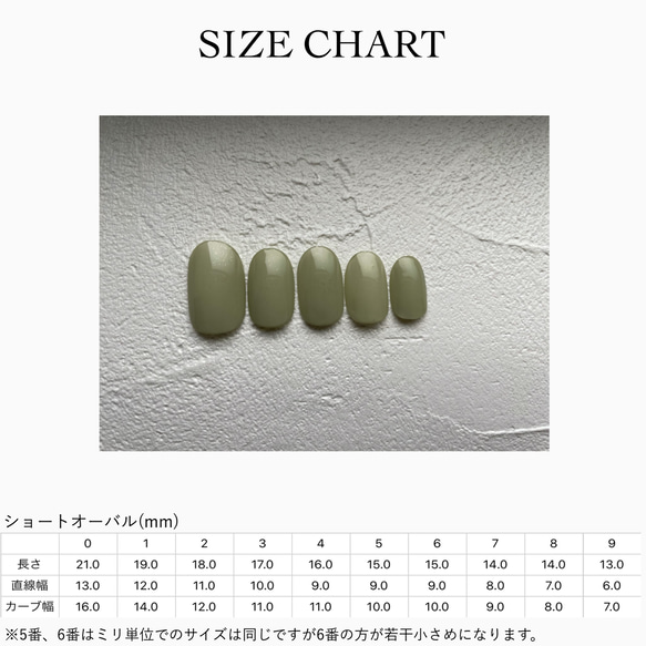 計測用クリアチップ　ネイルチップ　ショートオーバル