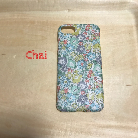 No.185 再入荷 受注製作 リバティ Michelle ミッシェル ライトグリーン iPhoneケース