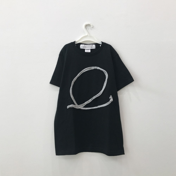 【キッズMサイズ】ビッグTシャツ(まる)Black