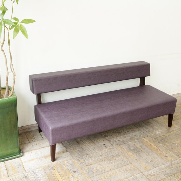 2.5s Border sofa（ DBR × 合成皮革パープル Ba-09 ）