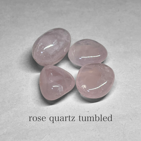 rose quartz tumble / ローズクォーツタンブル K ( 4個セット )