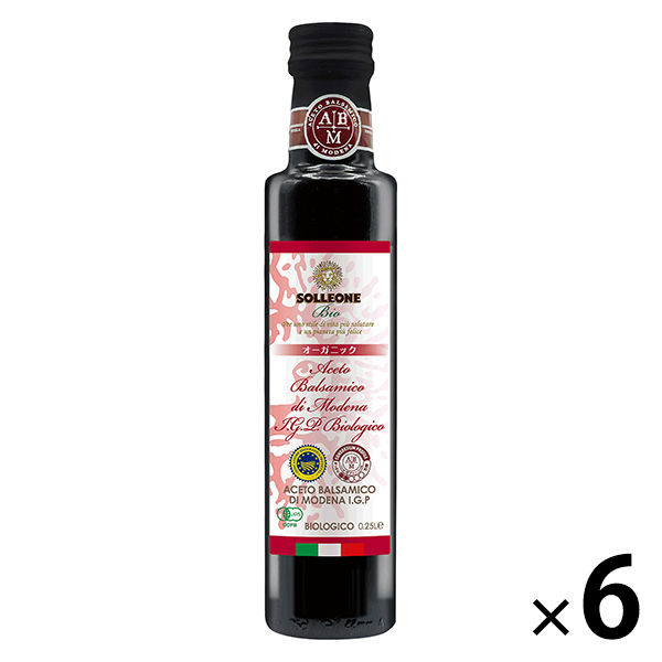 ソル・レオーネビオ　オーガニック バルサミコ酢　レッドラベル　250ml　6本　日欧商事
