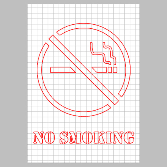 ステンシルシート タバコ 禁煙 no smoking