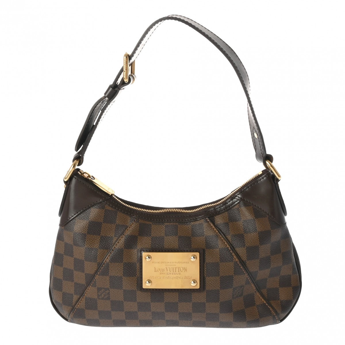 LOUIS VUITTON ルイヴィトン ダミエ テムズ PM ブラウン N48180 レディース ダミエキャンバス セミショルダーバッグ Bランク 中古 