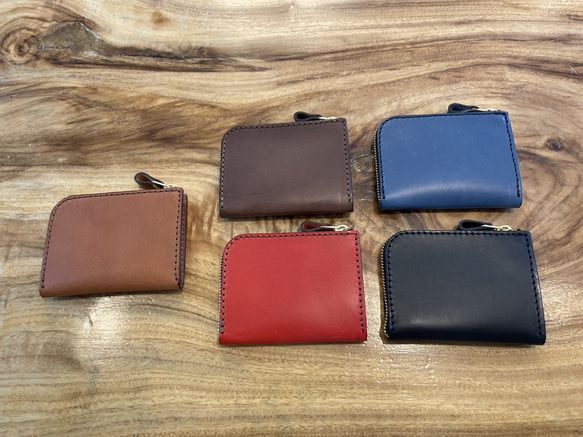 限定レザー【Ponte Shoulders】EL-Shaped Zipper Minimum Wallet