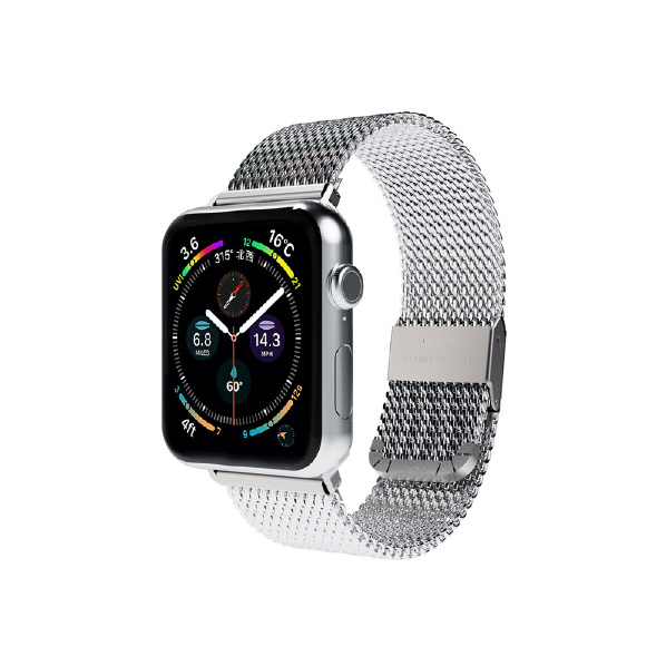 miak Apple Watch 41/40/38mm用CLIP MESH BAND シルバー SMAMA-W3840SL