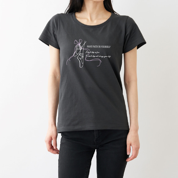 Sweet Ballet Dancer Tシャツ スモークブラック