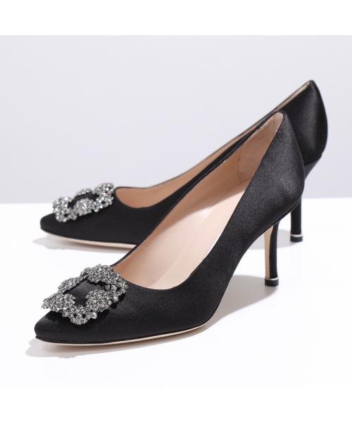 MANOLO BLAHNIK パンプス HANGISI FMC SATIN 070