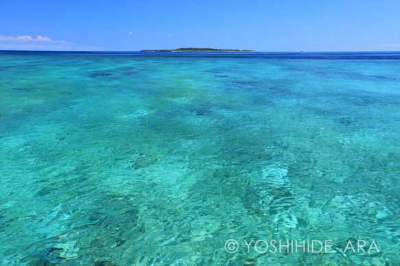 【額装写真】バラス島の海と鳩間島