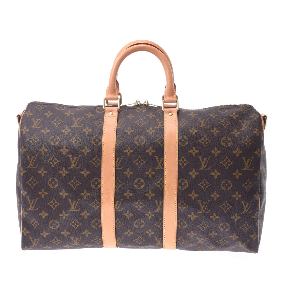 LOUIS VUITTON ルイヴィトン モノグラム キーポルバンドリエール45 ブラウン M41418 ユニセックス モノグラムキャンバス ボストンバッグ ABランク 中古 