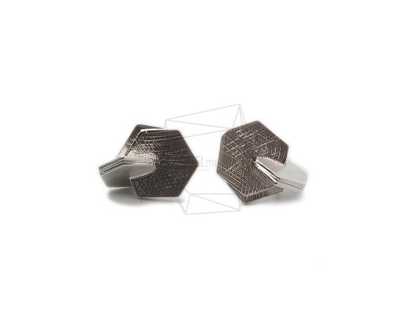 ERG-1330-MR【2個入り】ダブルヘキサゴンピアス,Double Hexagon Earring Post