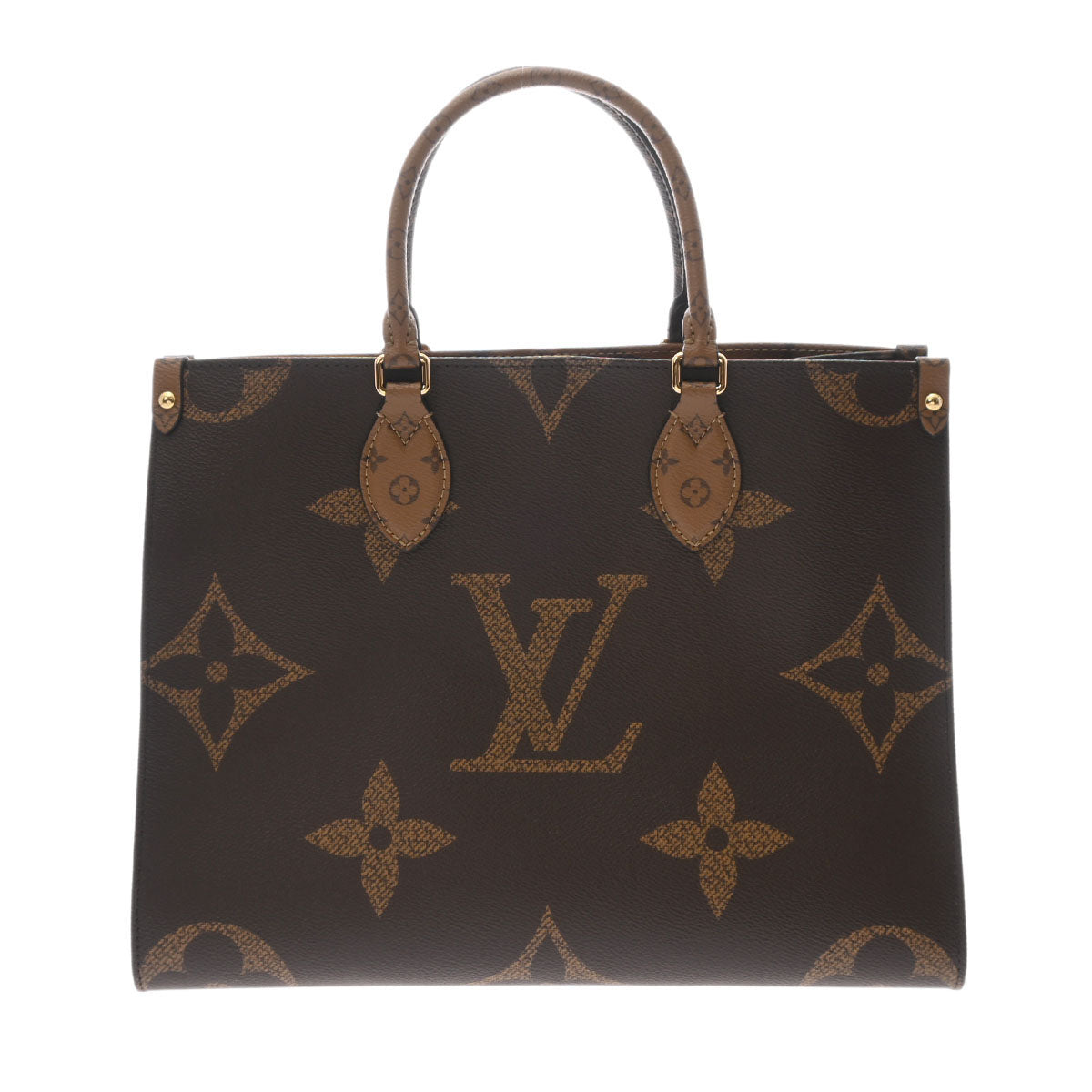 LOUIS VUITTON ルイヴィトン モノグラム リバース オンザゴーMM ブラウン M45321 レディース モノグラムキャンバス 2WAYバッグ Aランク 中古 