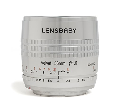 Lensbaby ソフトレンズ Velvet 56SE 56mm F1.6 キヤノンEFマウント シルバー フルサイズ対応 860083【中古品】