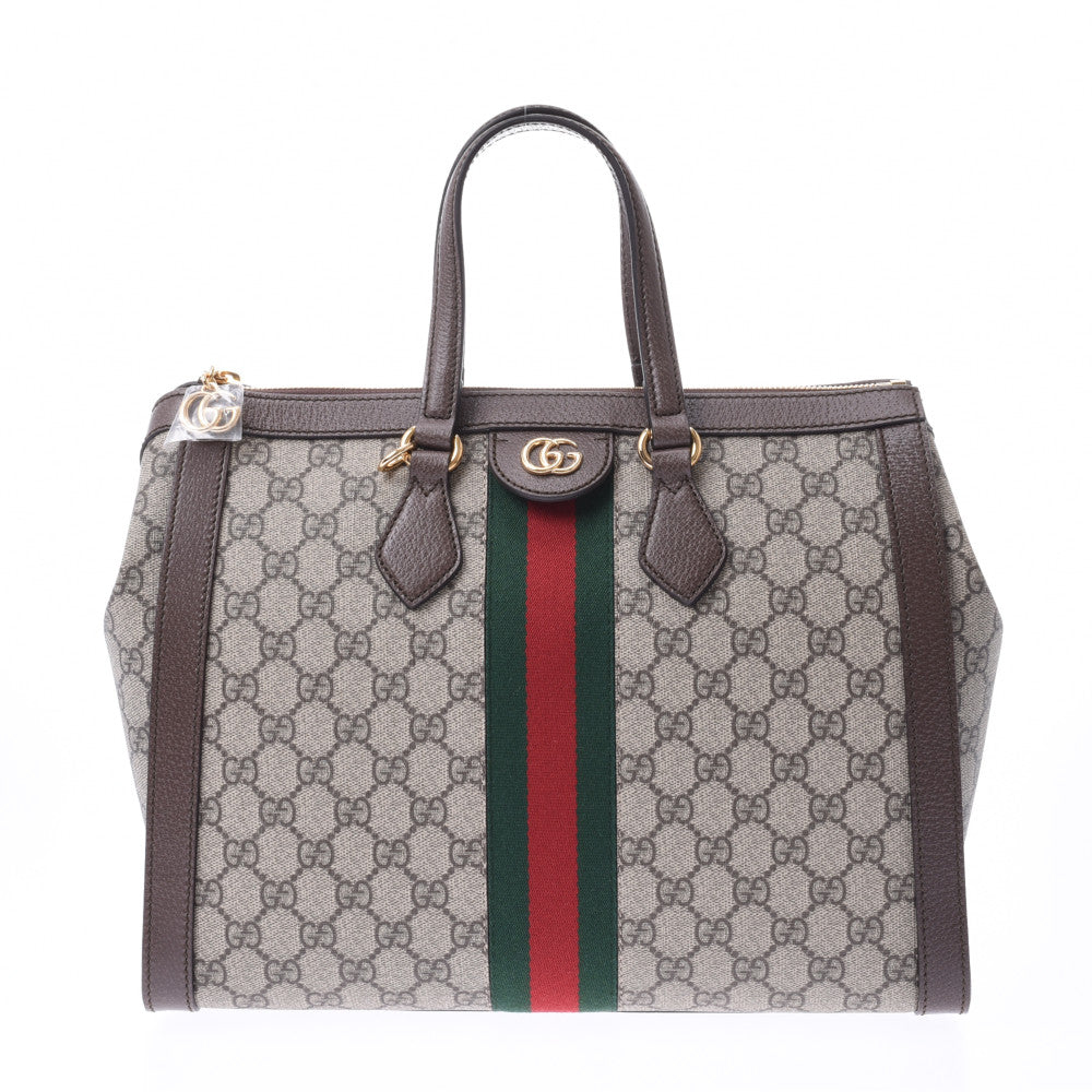 GUCCI グッチ オフィディア GGミディアムトートバッグ GGスプリーム グレージュ系  524537 レディース PVC/レザー 2WAYバッグ 未使用 