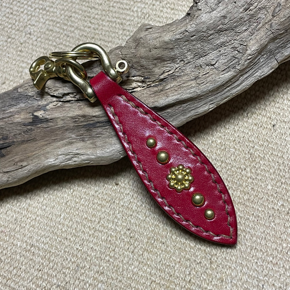 Leaf key-Hooker Vintage-Jack NINE-BERRY Red