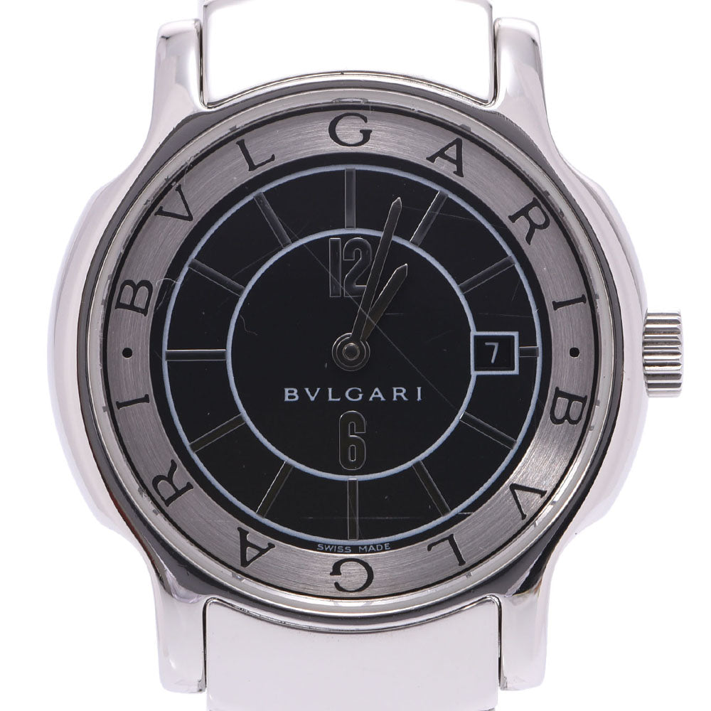 BVLGARI ブルガリ ソロテンポ29 ST29S レディース SS 腕時計 クオーツ 黒文字盤 ABランク 中古 