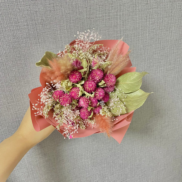 千日紅のドライフラワーbouquet  (サービス品)