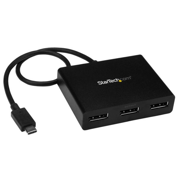 Startech.com USB-C接続3ポートDP出力マルチモニターアダプタ MSTCDP123DP 1個