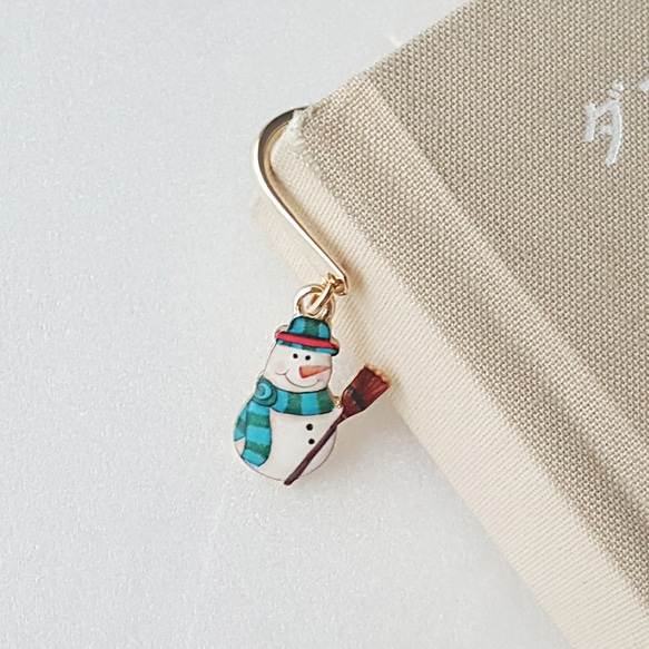 [Creema限定] snowman bookmark,雪だるまのブックマーク,雪だるま,[A] style