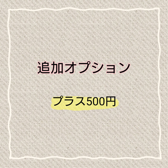 追加オプション　【プラス500円】