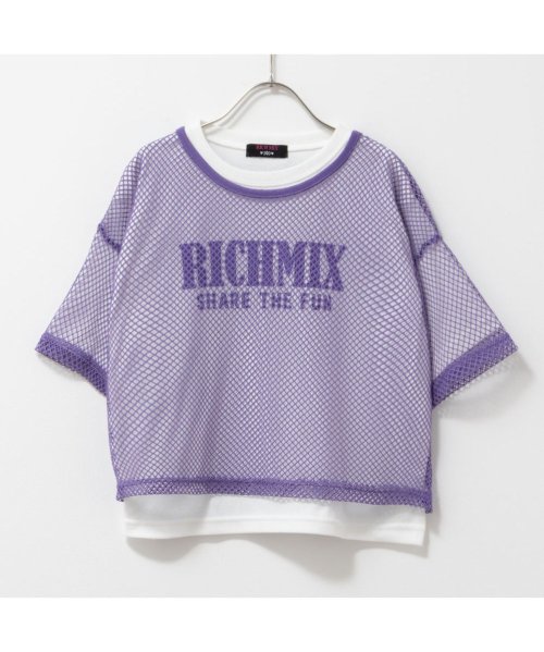 RICH MIX リッチミックス 5分袖メッシュTシャツアンサンブル 335577117