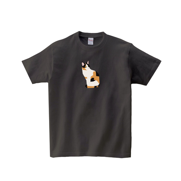 動物Tシャツ-三毛猫