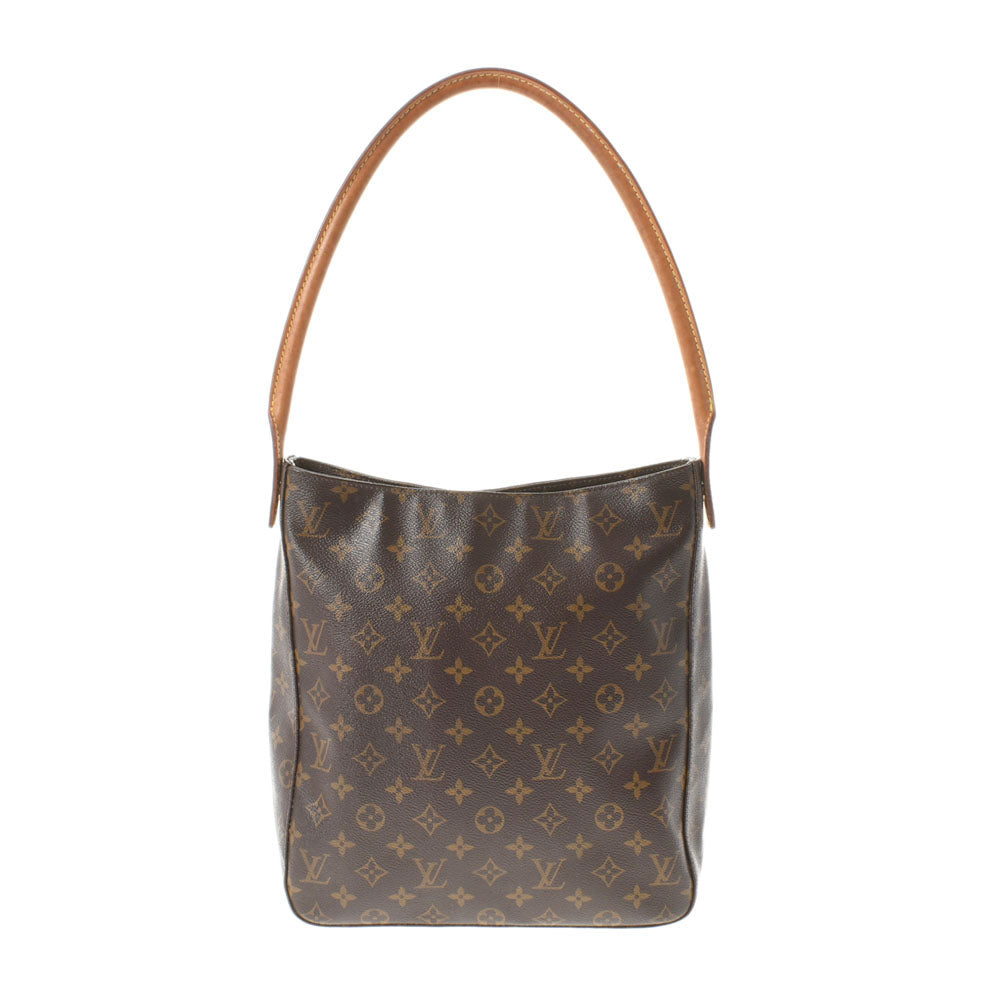 LOUIS VUITTON ルイヴィトン モノグラム ルーピング GM ブラウン M51145 レディース モノグラムキャンバス ワンショルダーバッグ Bランク 中古 