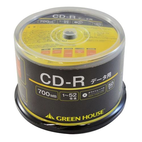 グリーンハウス GH-CDRDA50 データ用CD-R 50枚入りスピンドル