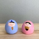 両面飾れる♡パンダとひよこのひな祭り飾り　ころころ雛人形