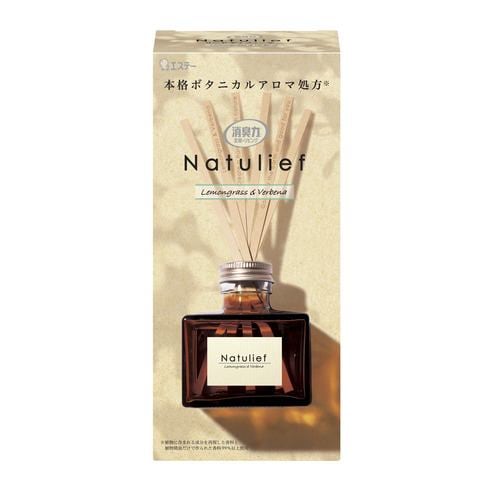 エステー 消臭力 Natulief 玄関・リビング用 リードディフューザー 本体 レモングラス＆バーベナ 80mL