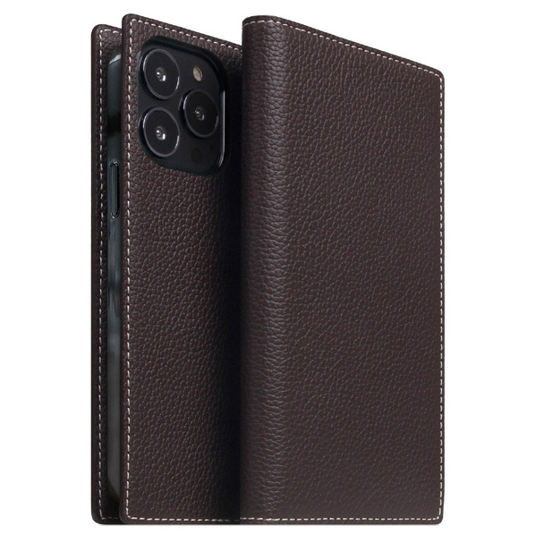 SLG Design iPhone 14 Pro用Full Grain Leather Case ブラウンクリーム SD24328I14PBC