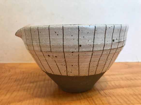 トクサ紋  6寸すり鉢   scraping bowl  strip desing