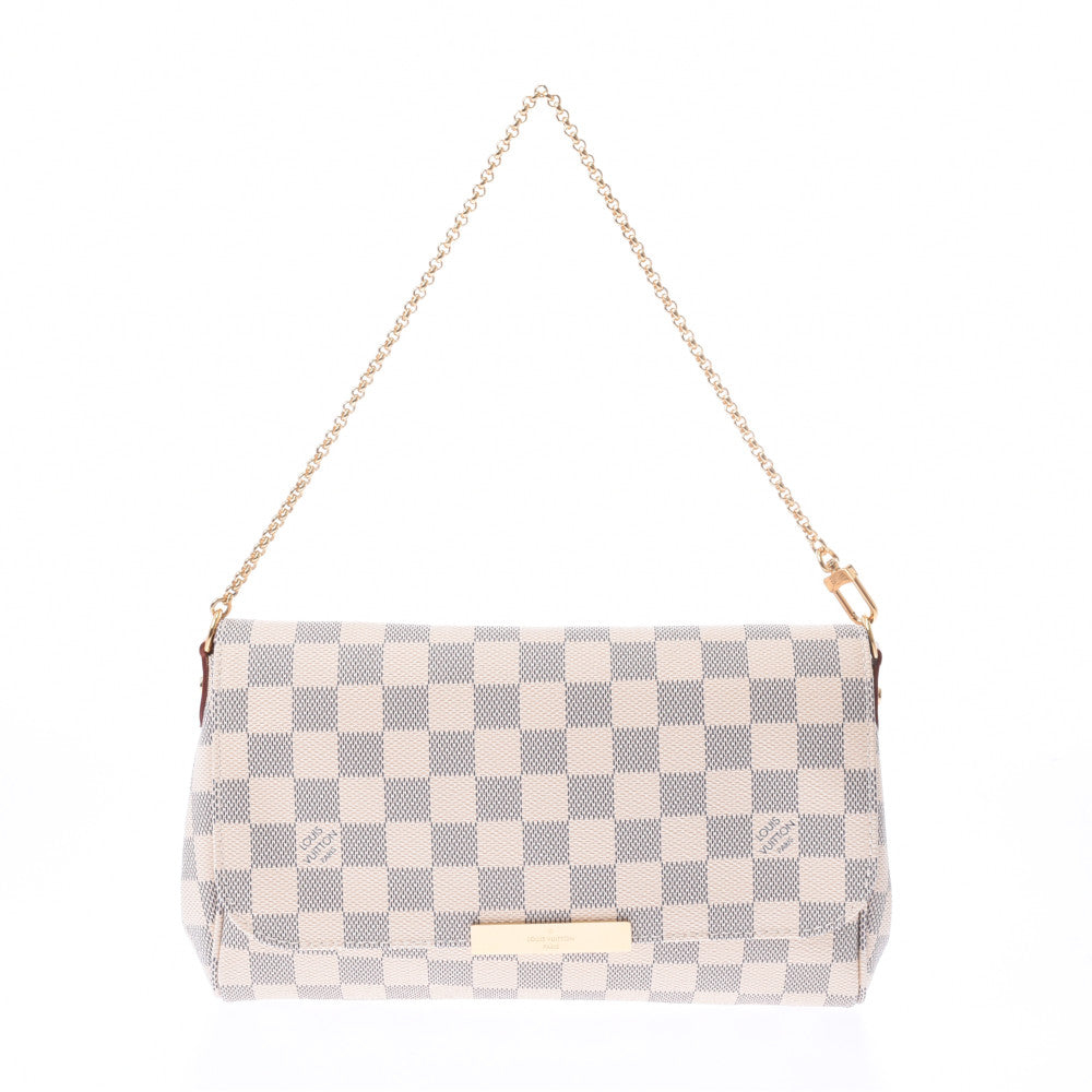 LOUIS VUITTON ルイヴィトン アズール フェイボリットMM 2WAYバッグ 白 N41275 レディース ショルダーバッグ Aランク 中古 