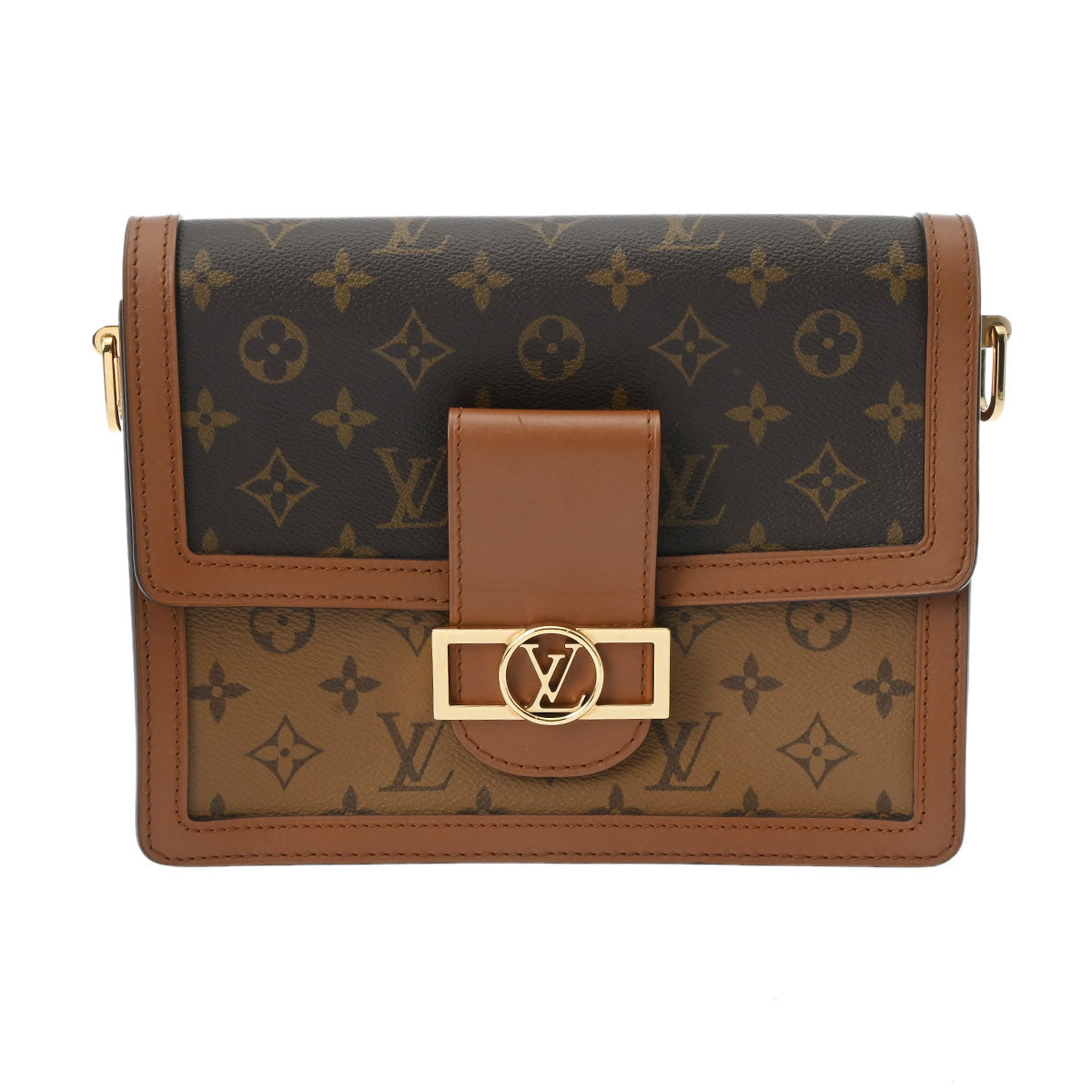 LOUIS VUITTON ルイヴィトン モノグラムリバース ドーフィーヌ MM 2WAY ブラウン M45958 レディース モノグラムキャンバス ショルダーバッグ Aランク 中古 