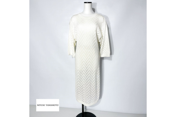 サマーニット✿リゾート レース ドレス ホワイト  377 RESORT LACE DRESS （white）