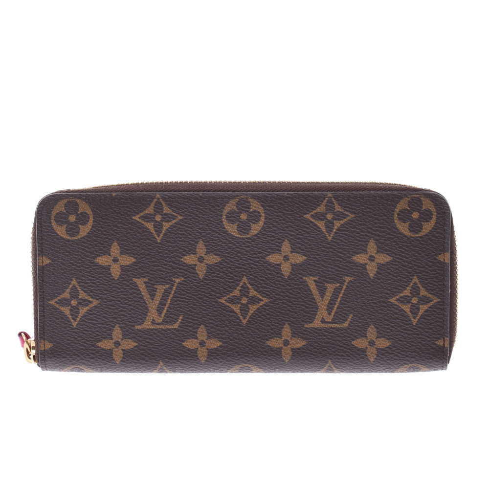 LOUIS VUITTON ルイヴィトン モノグラム ポルトフォイユ クレマンス ホットピンク M42119 ユニセックス モノグラムキャンバス 長財布 Aランク 中古 