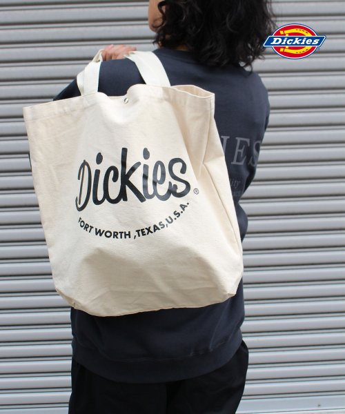 【Dickies/ディッキーズ】Ｂ4対応　ロゴキャンバストートバック