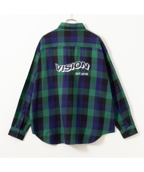 VISION STREET WEAR ヴィジョンストリートウェア ネルチェック刺繍シャツ 2705018